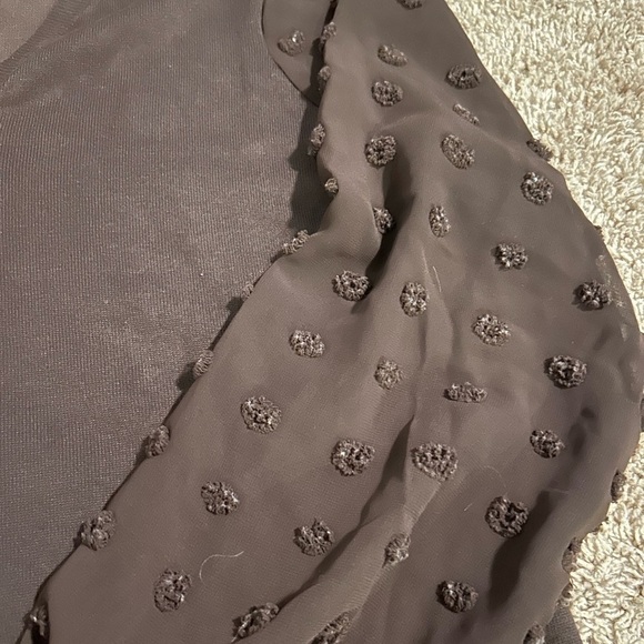 Adrianna Papell chocolate brown sweater blouse medium - Picture 2 of 7